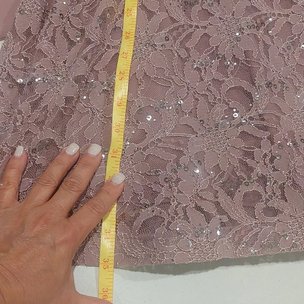Speechless Size 15 Dress Sleeveless Lilac with Sequins Lace Overlay Juniors